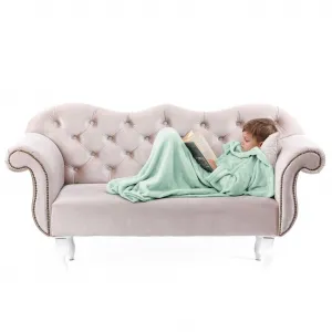 Detská deka s rukávmi DecoKing Lazy mätová, velikost 90x105