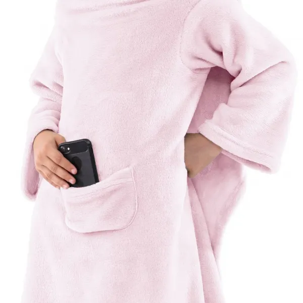 Detská deka s rukávmi DecoKing Lazy ružová, velikost 90x105