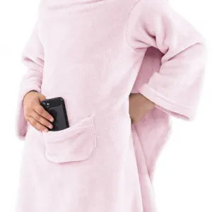 Detská deka s rukávmi DecoKing Lazy ružová, velikost 90x105