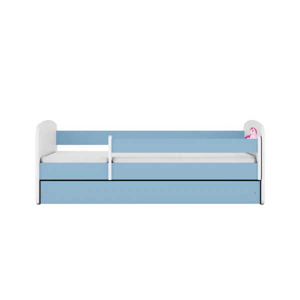 Kocot kids Detská posteľ Babydreams jednorožec modrá, varianta 80x180, se šuplíky, s matrací