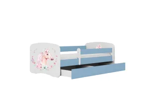 Kocot kids Detská posteľ Babydreams kôň modrá, varianta 70x140, se šuplíky, s matrací