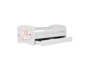 Kocot kids Detská posteľ Babydreams kôň biela, varianta 80x180, se šuplíky, s matrací