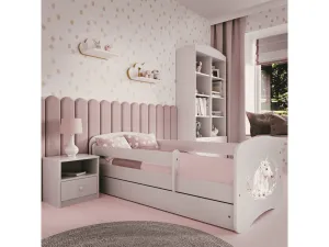 Kocot kids Detská posteľ Babydreams kôň biela, varianta 80x180, se šuplíky, s matrací