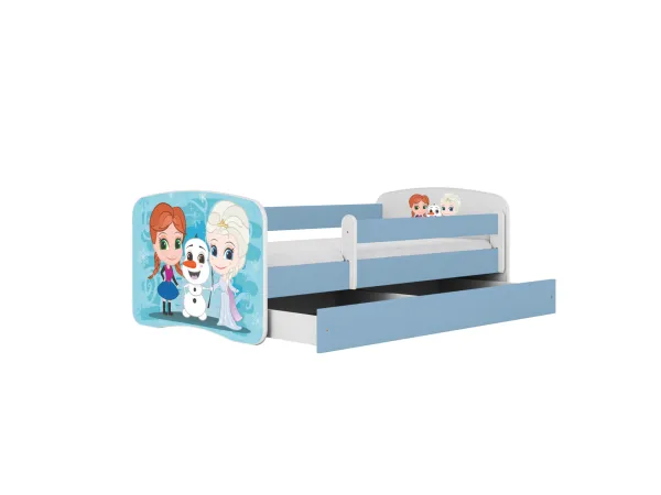 Kocot kids Detská posteľ Babydreams Ľadové kráľovstvo modrá, varianta 80x160, se šuplíky, s matrací