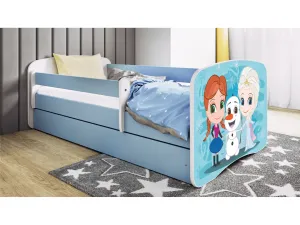 Kocot kids Detská posteľ Babydreams Ľadové kráľovstvo modrá, varianta 80x160, se šuplíky, s matrací