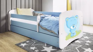 Kocot kids Detská posteľ Babydreams medvedík modrá, varianta 70x140, se šuplíky, s matrací