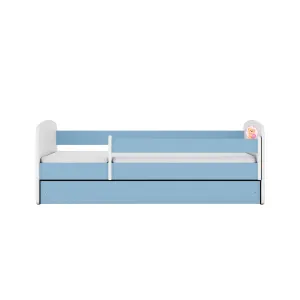 Kocot kids Detská posteľ Babydreams medvedík s motýlikmi modrá, varianta 80x160, se šuplíky, s matrací
