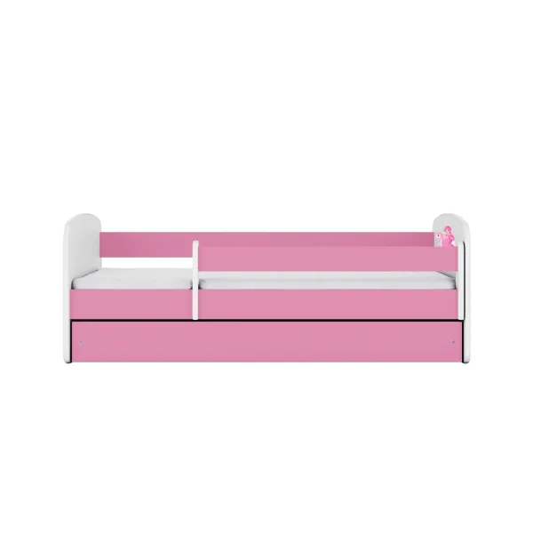Kocot kids Detská posteľ Babydreams princezná na koni ružová, varianta 80x180, se šuplíky, s matrací