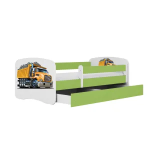 Kocot kids Detská posteľ babydreams tatra zelená, varianta 70x140, se šuplíky, s matrací