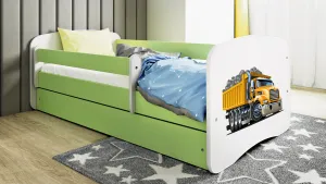 Kocot kids Detská posteľ babydreams tatra zelená, varianta 70x140, se šuplíky, s matrací