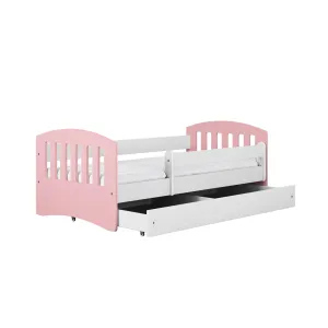 Kocot kids Detská posteľ Classic 1 mix ružová, varianta 80x140, se šuplíky, s matrací