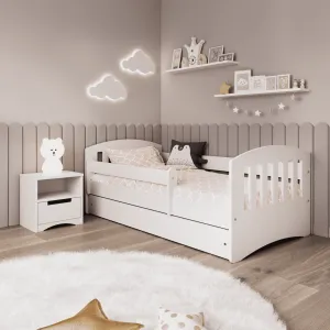 Kocot kids Detská posteľ Classic I biela, varianta 80x140, se šuplíky, s matrací