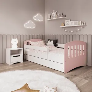 Kocot kids Detská posteľ Classic 1 mix ružová, varianta 80x140, se šuplíky, s matrací