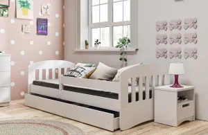 Kocot kids Detská posteľ Classic I biela, varianta 80x140, se šuplíky, s matrací