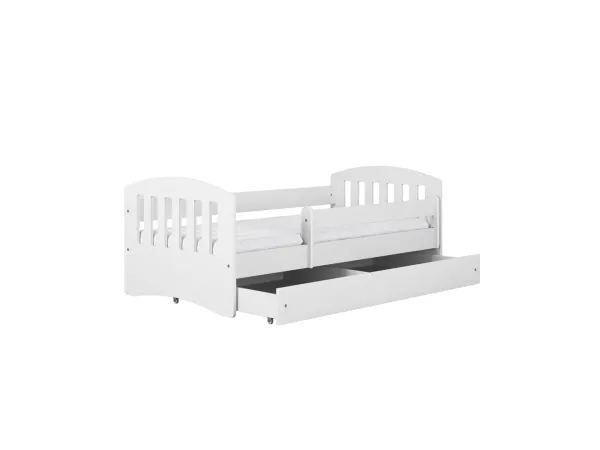Kocot kids Detská posteľ Classic I biela, varianta 80x140, se šuplíky, s matrací