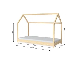 Kocot kids Detská posteľ Bella hnedá, varianta 90x200, bez šuplíků, bez matrace