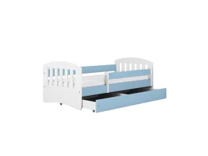 Kocot kids Detská posteľ Classic I modrá, varianta 80x140, se šuplíky, s matrací