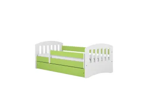 Kocot kids Detská posteľ Classic I zelená, varianta 80x140, se šuplíky, s matrací