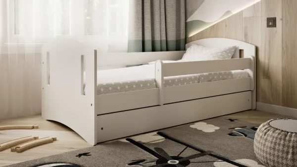 Kocot kids Detská posteľ Classic II biela, varianta 80x180, se šuplíky, s matrací