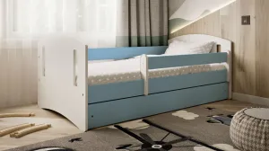 Kocot kids Detská posteľ Classic II modrá, varianta 80x140, bez šuplíků, s matrací