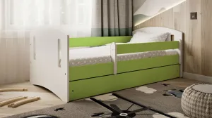 Kocot kids Detská posteľ Classic II zelená, varianta 80x140, bez šuplíků, s matrací