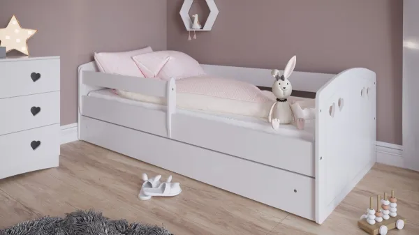 Kocot kids Detská posteľ Julia mix biela, varianta 80x140, se šuplíky, s matrací