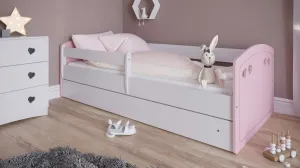 Kocot kids Detská posteľ Julia mix ružová, varianta 80x140, se šuplíky, s matrací