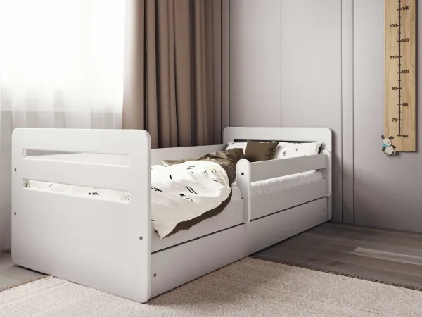 Kocot kids Detská posteľ Tomi biela, varianta 80x140, se šuplíky, s matrací