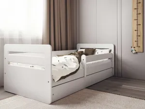 Kocot kids Detská posteľ Tomi biela, varianta 80x140, se šuplíky, s matrací