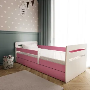 Kocot kids Detská posteľ Tomi ružová, varianta 80x180, se šuplíky, s matrací