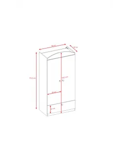 Kocot kids Detská skriňa Babydreams 90 cm formula modrá