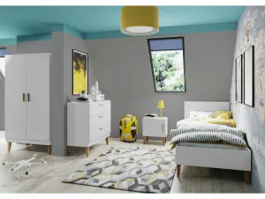 Kocot kids Detská posteľ Kubi biela, varianta 80x180, bez šuplíků, bez matrace