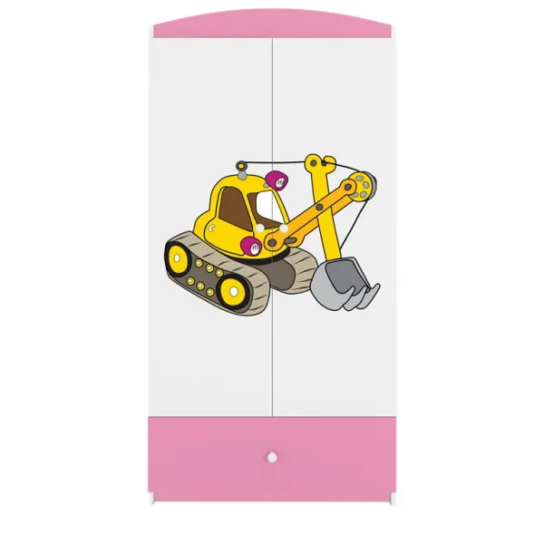 Kocot kids Detská skriňa Babydreams 90 cm bager ružová