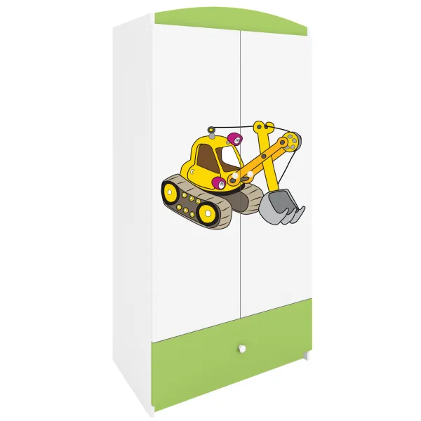 Kocot kids Detská skriňa Babydreams 90 cm bager zelená