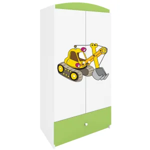 Kocot kids Detská skriňa Babydreams 90 cm bager zelená