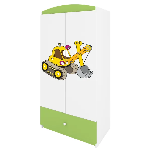 Kocot kids Detská skriňa Babydreams 90 cm bager zelená