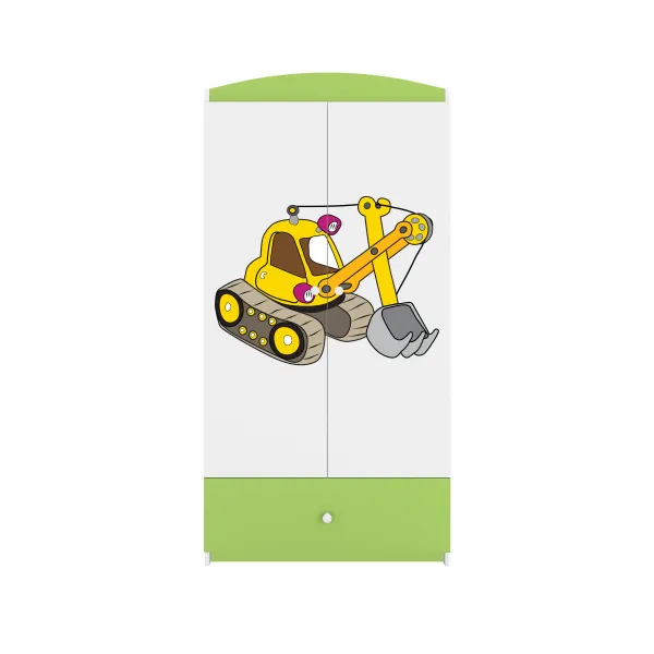 Kocot kids Detská skriňa Babydreams 90 cm bager zelená