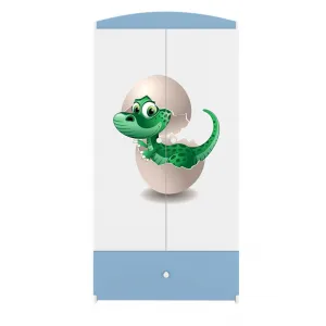 Kocot kids Detská skriňa Babydreams 90 cm dinosaurus modrá