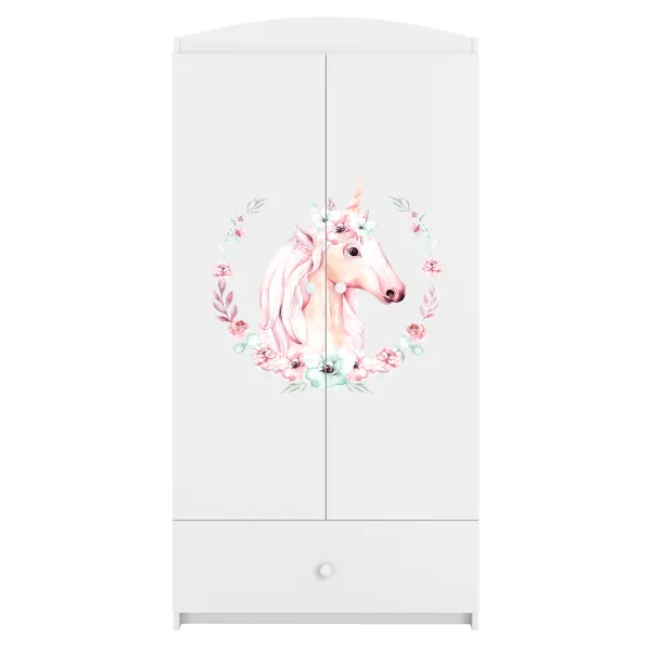 Kocot kids Detská skriňa Babydreams 90 cm kôň biela
