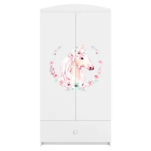 Kocot kids Detská skriňa Babydreams 90 cm kôň biela