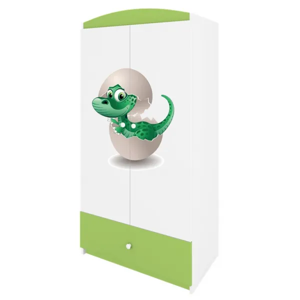 Kocot kids Detská skriňa Babydreams 90 cm dinosaurus zelená