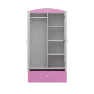 Kocot kids Detská skriňa Babydreams 90 cm ružová
