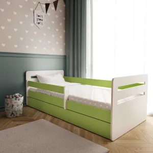 Kocot kids Detská posteľ Tomi zelená, varianta 80x140, se šuplíky, s matrací
