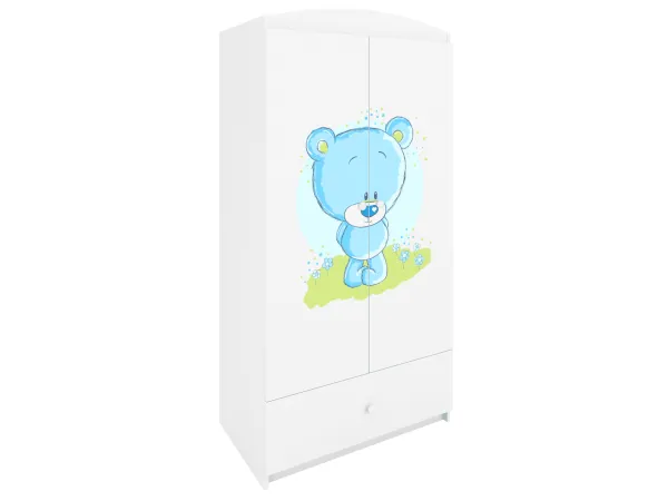 Kocot kids Detská skriňa Babydreams 90 cm medvedík biela