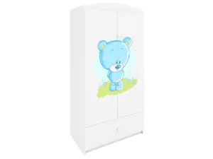 Kocot kids Detská skriňa Babydreams 90 cm medvedík biela