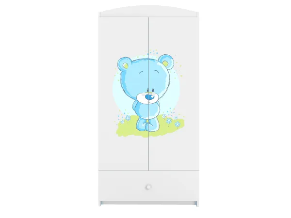 Kocot kids Detská skriňa Babydreams 90 cm medvedík biela