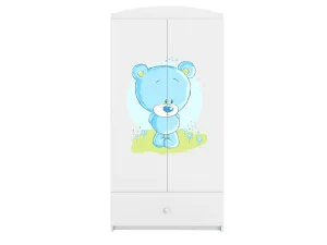 Kocot kids Detská skriňa Babydreams 90 cm medvedík biela