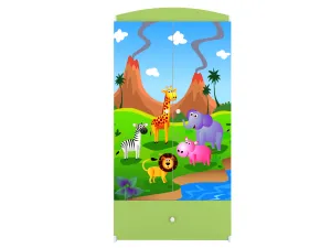 Kocot kids Detská skriňa Babydreams 90 cm safari zelená