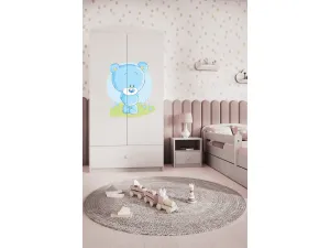 Kocot kids Detská skriňa Babydreams 90 cm medvedík biela
