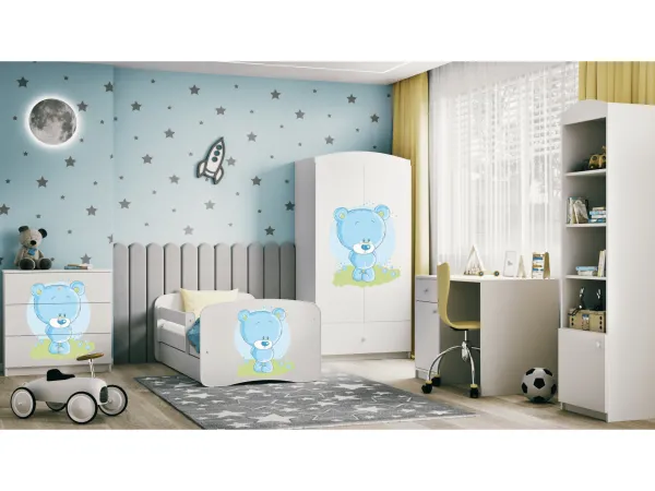 Kocot kids Detská skriňa Babydreams 90 cm medvedík biela